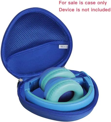 Vista 2 de Hermitshell Estuche rígido de viaje para auriculares iClever HS19/iClever BTH12 para niños (azul)