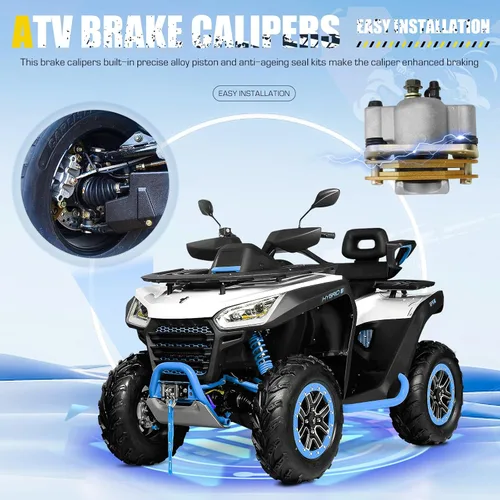 Vista 4 de Juego de pinzas de freno traseras izquierdas/derechas con pastillas para Polaris Ranger Crew 570/570-4 Ranger 570 800/XP/HD Ranger 900/XP Ranger