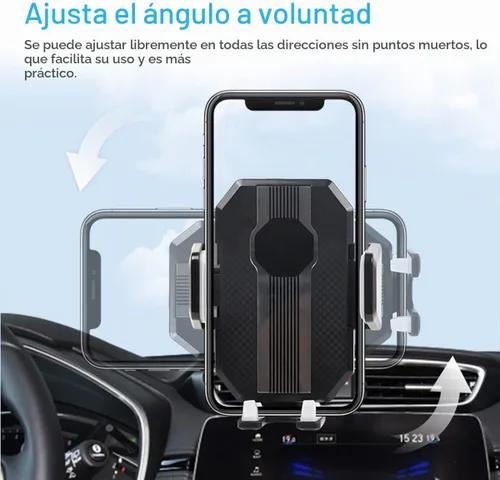 Vista 4 de Soporte de teléfono para automóvil, soporte de teléfono mejorado giratorio de 360° con ventosa para salpicadero, parabrisas, universal para iPhone