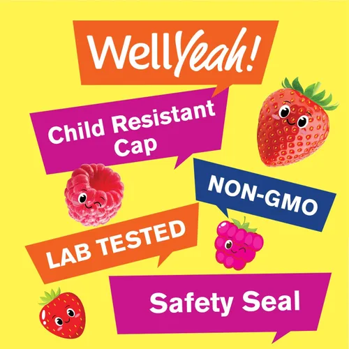 Vista 6 de WellYeah Gomitas de probióticos para niños, 10 mil millones de UFC, para la salud intestinal, la salud inmunológica y el apoyo digestivo, suplemento