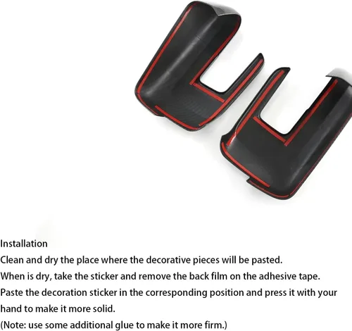 Vista 7 de Cubierta de la tapa del espejo lateral de la revisión del coche trasero para Ford F150 F-150 2021 2022 2023 Accesorios exteriores Decoración 2PCS