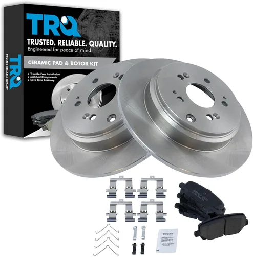 Vista 94 de TRQ Juego de pastillas de freno y rotor de cerámica trasera compatible con Honda Accord V6 1998-02 3.0L con frenos de disco traseros 02-06 Acura RSX