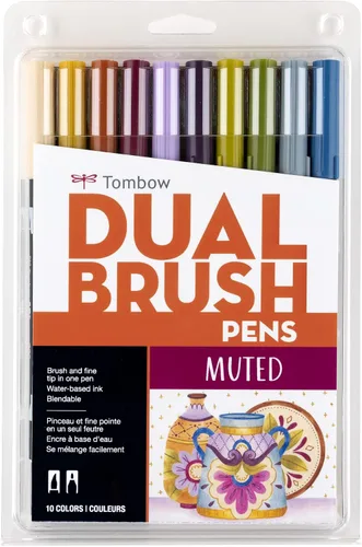 Vista 13 de Tombow Marcadores artísticos de doble pincel (paquete de 10, celebración)