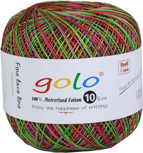 Vista 119 de Golo - 3 bolas de hilo de ganchillo tamaño 10, hilo de crochet para tejer a mano 102