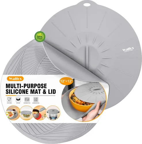 Vista 13 de Walfos Salvamanteles grandes de silicona de 16 x 12 pulgadas, salvamanteles para ollas y sartenes calientes, resistentes al calor, almohadillas