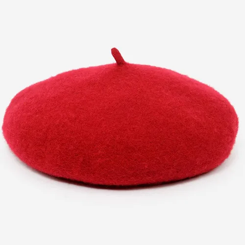 Vista 12 de INOGIH Boina francesa de mezcla de lana para mujer, gorro sólido elástico, boina cálida de invierno