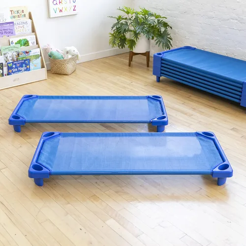 Vista 10 de ECR4Kids Cama/catre estándar para niños pequeños (Paquete de 6), Azul, 1