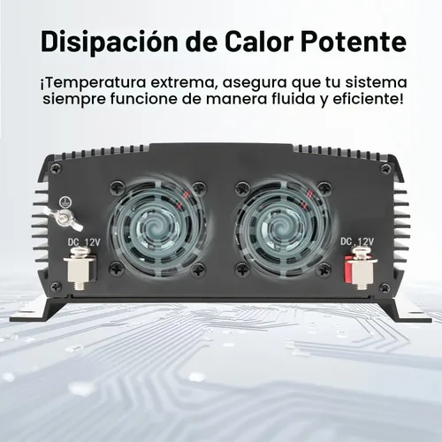 Vista 5 de Inversor de corriente para automóvil de 2000 vatios, 12 V a 110 V/120 V, inversor para automóvil, camión, semirremolque, vehículos, camping, con 1