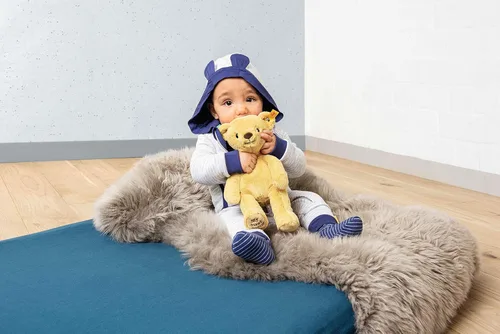 Vista 2 de Steiff Peluche prémium hecho a mano desde 1880 My First Steiff Classic - Oso de peluche de 10 pulgadas Bronceado