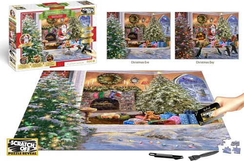 Vista 3 de 4D Cityscape Puzzle - Scratch Off - Rompecabezas de la víspera antes de Navidad
