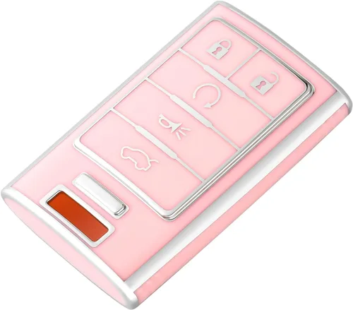 Vista 8 de OFFCURVE Funda para llavero de Cadillac, protector de llave de coche de TPU suave para Cadillac SRX ATS ELR XTS 2010 2011 2012 2013 2014 2015, llave
