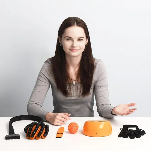 Vista 9 de Guantes robóticos de rehabilitación para recuperación de accidentes cerebrovasculares y hemiplejia, dispositivo recargable de recuperación de mano