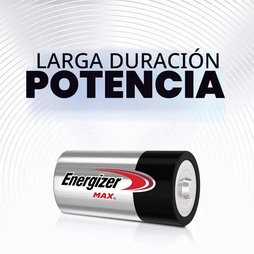 Vista 2 de Energizer Baterías MAX C (paquete de 2), pilas alcalinas C