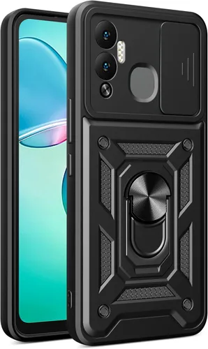 Vista 36 de Compatible con Tecno Pova Neo 2 Bracket Shell, con cubierta deslizante para lente de cámara compatible con Tecno Pova Neo 2 LG6n Case Negro