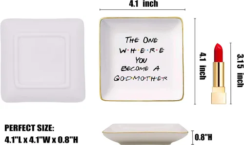 Vista 5 de The One Where You Become A Godmother - Regalo para madrina, mejor amiga, regalo de bautismo, regalo para nueva madrina, ideas de propuesta