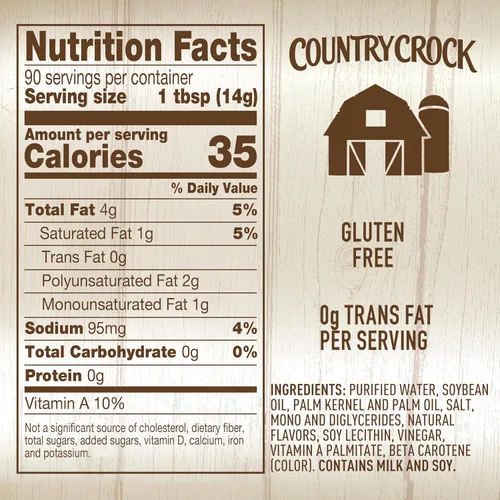 Vista 2 de Country Crock, Mantequilla ligera para untar, 45 oz