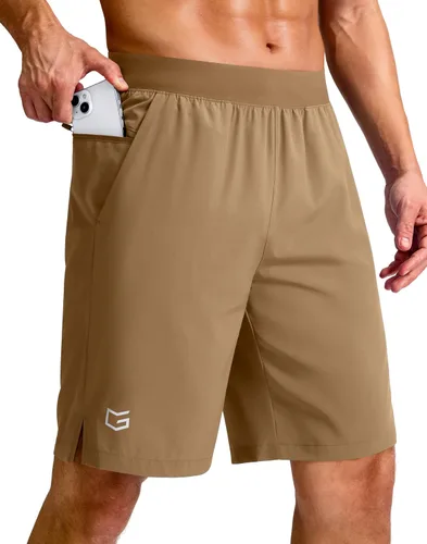 Vista 42 de G Gradual Pantalones cortos deportivos para correr para hombre de 7/5/9 pulgadas, bolsillo con cremallera, ligeros, para entrenamiento, gimnasio