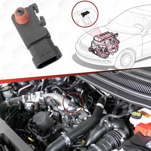 Vista 4 de 16212460 Sensor de presión absoluta del colector compatible con Camaro Cavalier Cobalt Corvette Equinox S10 Pickup Trailblazer Envoy Passport