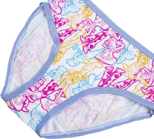 Vista 2 de Disney Girls' Pixar Toy Story 100% Cotton Panties with Bo Peep, Jessie, Woody, Forky and More in Sizes 23t, 4t, 4, 6 & 8