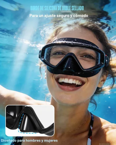 Vista 5 de Aegend Gafas de natación para adultos y niños, gafas de visión amplia de 220° para nadar