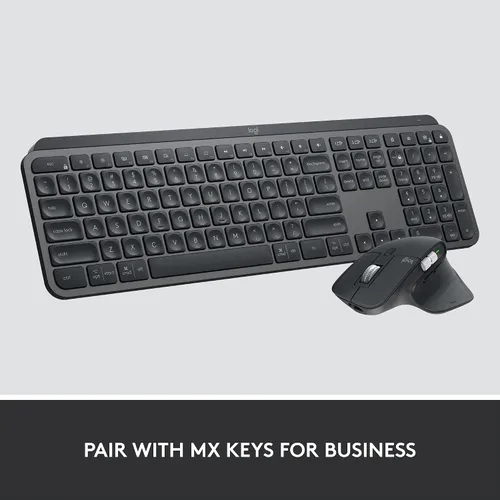 Vista 9 de Logitech MX Master 3S para negocios, mouse inalámbrico con clics silenciosos, 8K DPI, receptor USB con pernos Logi seguros, Bluetooth, carga USB-C
