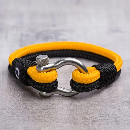 Vista 2 de Mens Rope Bracelet - Stainless Steel Silver Shackle, Extremely Durable and Scratch Resistant Waterproof Paracord, Handmade, Nautical Wristband for