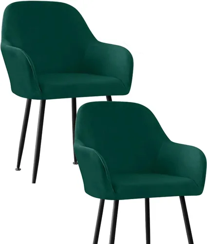 Vista 21 de Fundas protectoras de terciopelo elástico para sillas de comedor con brazos y respaldo curvado pequeño, juego de 6/4/2 para cocina, oficina, hogar