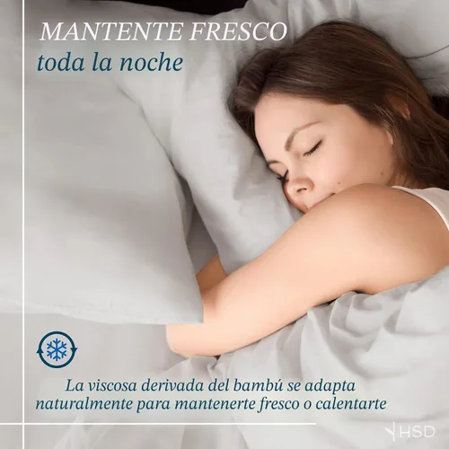 Vista 3 de Hotel Sheets Direct - Juego de sábanas 100% viscosa derivada de bambú tamaño individual - sábanas refrescantes con 1 funda de almohada 01-Blanco