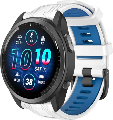 Vista 13 de ISABAKE Correa de reloj para Garmin Forerunner 965/Forerunner 955/Forerunner 945/Forerunner 935, bandas de repuesto de silicona suave de 0.866