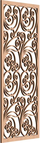 Vista 9 de 9 3/8"W x 24 3/8"H x 1/4"T Marilla Decorativos Paneles de Pared de Madera Calado, Abedul
