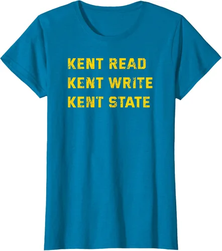 Vista 13 de University Apparel Kent Read, Kent Write, Kent State Camiseta, Azul / Patchwork, S