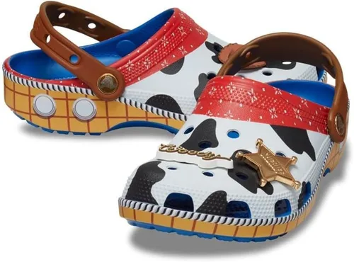 Vista 3 de Crocs Zuecos clásicos unisex de Toy Story para adultos Vaquero Azul/Amaderado