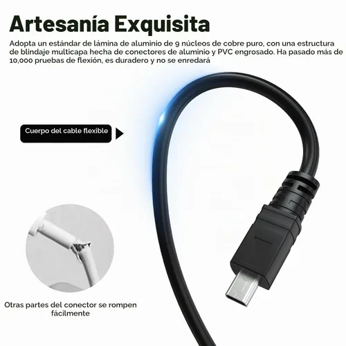 Vista 5 de UC-E6 Cable USB de repuesto para cámara de transferencia de fotos, cable compatible con Nikon CoolPix B500 DSLR cámara digital D3200 D7200 Coolpix