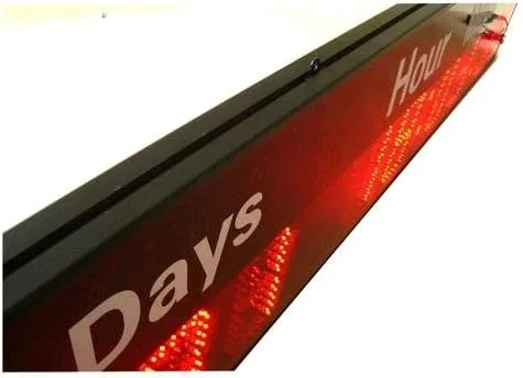 Vista 6 de 6-inch 9 Digits LED Timer Countdown/up Wall Mounted Clock with Days Hours Mins Secs Red