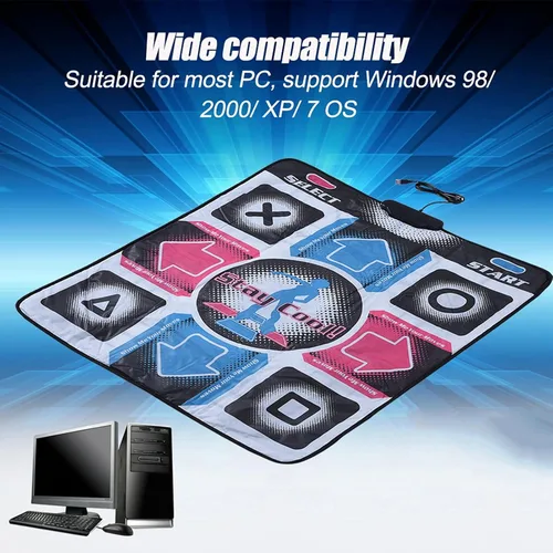 Vista 5 de Tapete de baile antideslizante para TV DDR Dancing Pad Manta para Microsoft Xbox 360 Game para Windows XP 7 10 OS con interfaz USB