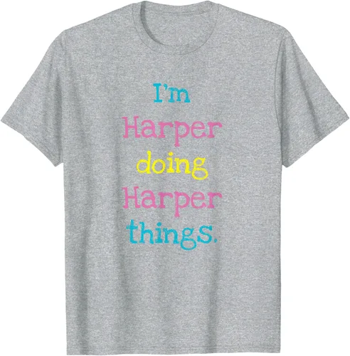 Vista 54 de Harper - Camiseta de regalo para niños con texto personalizado
