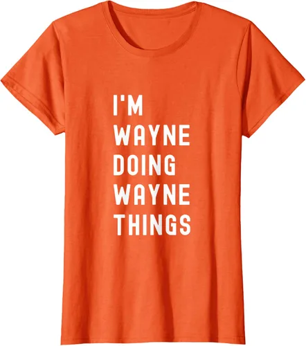 Vista 57 de Camiseta I'm Wayne Doing Wayne Things, Negro