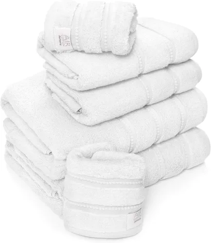 Vista 8 de Softerry Juego de toallas de baño de felpa prémium Zero Twist, 100% algodón suave, longitud de algodón egipcio, extra absorbentes, calidad de hotel