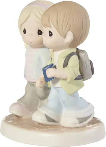 Vista 4 de Precious Moments Figura de porcelana de bisque You're My Passport to Happiness para parejas, aniversario, regalo de boda, regalo para novia, esposa