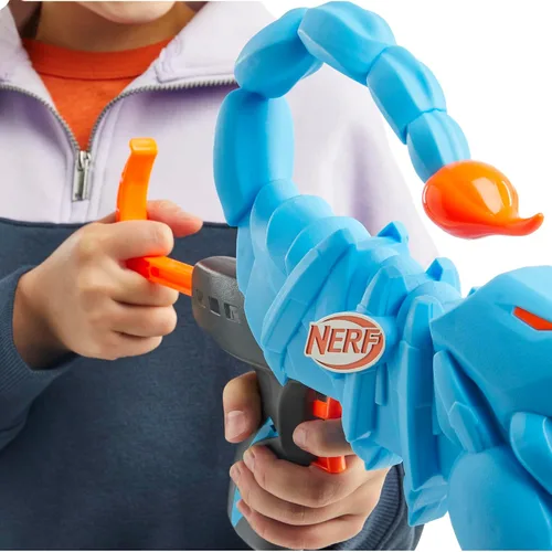 Vista 6 de Wild Venompack, incluye 2 lanzadores Nerf fáciles de jugar, diseños de escorpión, 20 dardos Nerf Elite, juguetes de serpiente, a partir de 6 años