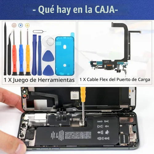 Vista 6 de Conector de muelle para iPhone 13 Pro Max Puerto de carga Flex Cable Reemplazo para iPhone 13 Pro Max Cargador USB Dock Board Conector