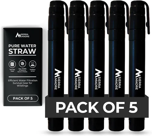 Vista 10 de Sierra Madre - Filtro de agua portátil con pajita – 1000 litros de filtración de agua para senderismo, camping, viajes - Ideal para hidratación