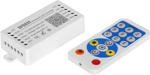 Vista 7 de WS2812B WS2811 1903 Micrófono incorporado Música SP601E Controlador Bluetooth con puertos de salida de señal dual para módulo LED Pixel Strip Light