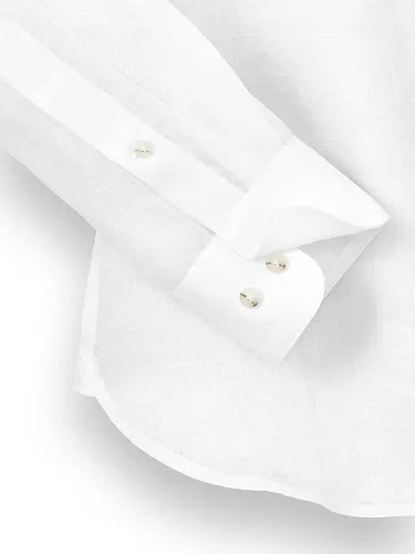 Vista 3 de Paul Fredrick Camisa casual de lino de ajuste clásico para hombre