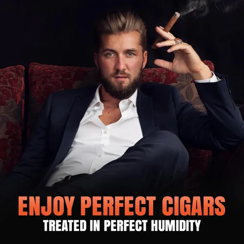Vista 7 de Humidificador electrónico Cigar Oasis para gabinete / armario Humidificador LCD humidity and temperature display, Sensor-controlled fan
