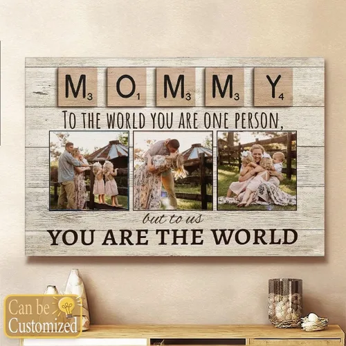 Vista 6 de Poster personalizado para el Día del Padre en lienzo para papá, póster de papá, arte de pared de foto familiar personalizada, regalo de cumpleaños
