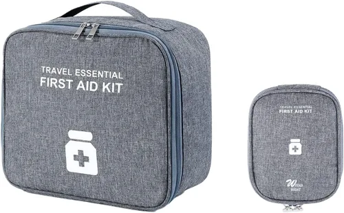 Vista 10 de TOPASION Bolsas de primeros auxilios vacías, bolsa de medicina para viajes, bolsa organizadora de suministros médicos, kit portátil para viajar