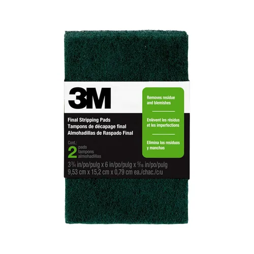 Vista 2 de 3M Almohadillas para pelar finales, 0 finas, 3-3/4 pulg. x 6 pulg. x 5/16 in., 2/Pack de 2