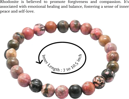 Vista 589 de Amazing Gemstone Crystal Bracelet for Women Men's Gifts - Protection Healing Crystal Bracelet - 8mm Gemstone Beaded Stretchable Bracelet Pulseras