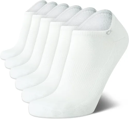 Vista 76 de Calvin Klein Calcetines para hombre, mezcla de algodón, acolchados, sin talla, forro de calcetines atléticos (6 unidades)